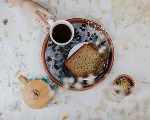 decorative clay plates with aesthetic tones, product photography