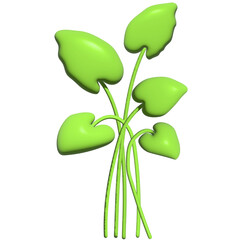 3D plants and flowers.