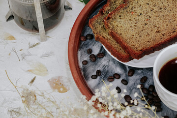 decorative clay plates with aesthetic tones, product photography