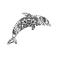 Animal mandala coloring page