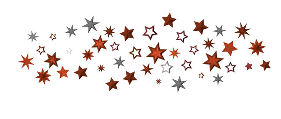 stars background, sparkle lights confetti falling. magic shining Flying christmas stars on night