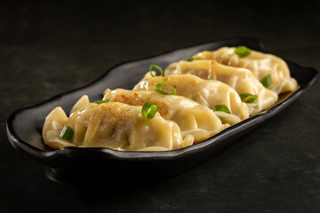 Gyoza or Jiaozi Traditional Chinese and Japanese food.