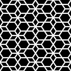 Rhombuses, hexagons, diamonds, lozenges. Mosaic. Grid background. Ethnic tiles motif. Geometric grate wallpaper. Polygons backdrop. Digital paper, web design, textile print. Seamless abstract pattern.