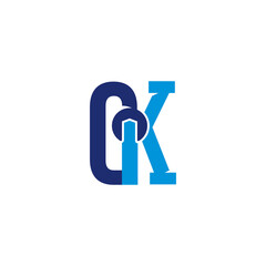 Letters CK Pipe and Wrench Logo Design 001