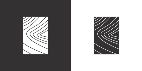 Texture zebra logo from lines minimalism