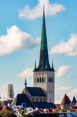St. Olaf's church (Oleviste kirik) in Tallinn old town, Estonia