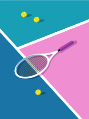 Pink Tennis Racket