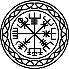 Nordic Symbol Viking Rune Ring Amulet