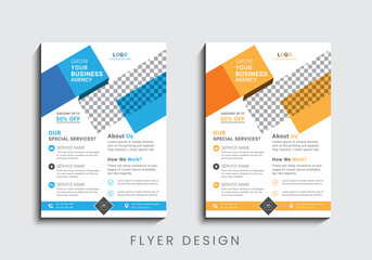 Modern and creative professional corporate business flyer template design in a4