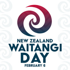 Waitangi Day. New Zealand. February 6. Vector illustration. Holiday poster.