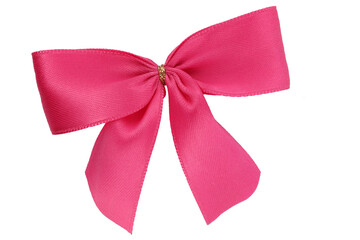 Pink gift bow ribbon isolated png file