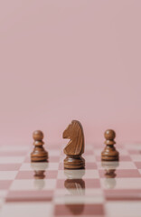 Pastel pink chess background © ZM