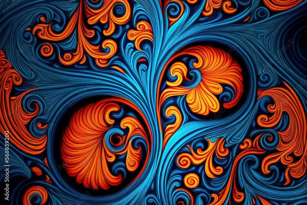 Poster abstract 3d color pattern. 3d rendering. generative ai