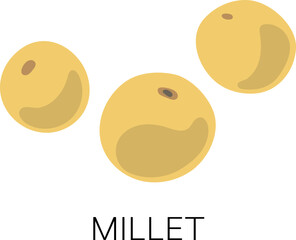 Millet seeds icon. Raw cereal grain symbol