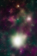 Obraz na płótnie Canvas Abstract space nebula backgrounds. IA technology
