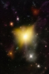Fototapeta na wymiar Abstract space nebula backgrounds. IA technology