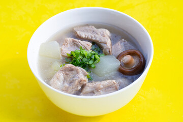Pork rib soup with winter melon soup