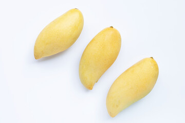 Tropical fruit, Mango  on white background.