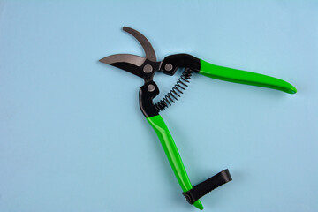 Garden secateurs. Pruning Shears isolated on white background.