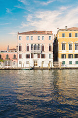 Beautiful views of the Grand Canal in Venice, Italy