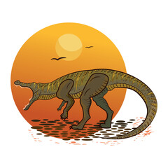 Isolated sketch of a tyranosaurus rex Vector