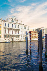 Beautiful views of the Grand Canal in Venice, Italy