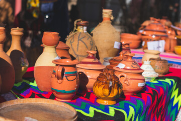 Traditional Berber Chaoui Crockery and wooden cooking tools