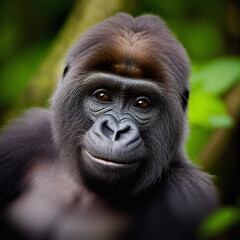 Mountain Gorilla (Endangered) - Generative Ai