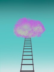 Cloud With Leader Abstract