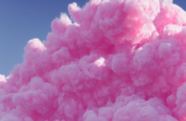 Cotton candy clouds in the sky - Sugary sweet pink Cotton candy dreams