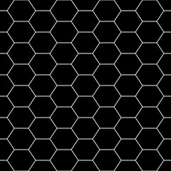 Hexagons. Honeycomb. Mosaic. Grid background. Ancient ethnic motif. Geometric grate wallpaper. Parquet backdrop. Digital paper. Textile print. Seamless ornament pattern. Abstract image