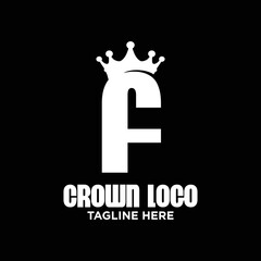Letter F Crown Logo Design Template Inspiration, Vector Illustration.