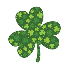 Saint Patrick's Day Leaf, St. Patrick's Clover, Clover Vector, Lucky Charm, Lucky Clover Vector, Clover Leaf, Leaf Icon, St. Patrick's Day Clover, St. Patrick's Day Decor, Vector Illustration