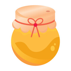 Isolated traditional honey jar icon Colored design Vector