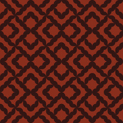 seamless red victorian geometric pattern with mosaic ornament