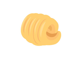 Butter roll. Simple flat illustration.