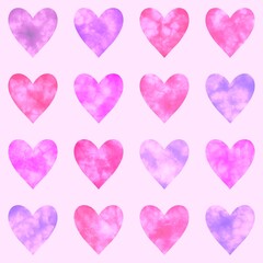 Valentines hearts cartoon pattern for wrapping and kids clothes print and fabrics and gift box