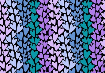 Naklejka premium Valentines hearts seamless cartoon pattern for wrapping and kids clothes print and fabrics and gift box