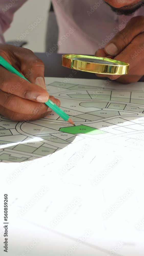 Poster cadastre land map plot