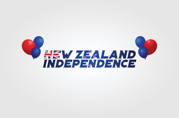 New Zealand Independence Day Background With Elegant Ribbon