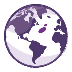 Isolated sketch of a planet icon Vector