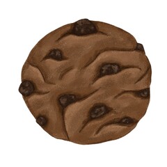 Sweet Christmas chocolate chip cookies clipart.