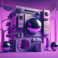 purple scenario futuristic ai