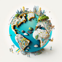 earth globe 3d ai