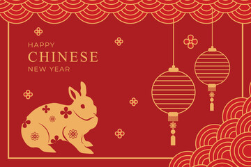 happy Chinese new year template design