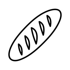 Bread roll icon. Bread loaf. Pictogram isolated on white background.