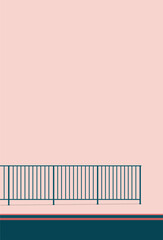 illustration vector graphic of roadside fence  perfect for posters, pamphlets, wall hangings, decorations, designs, wallpapers, backgrounds, and cards