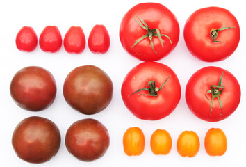 tomatoes isolated on white background