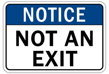 Not an exit sign and labels 