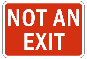 Not an exit sign and labels 
